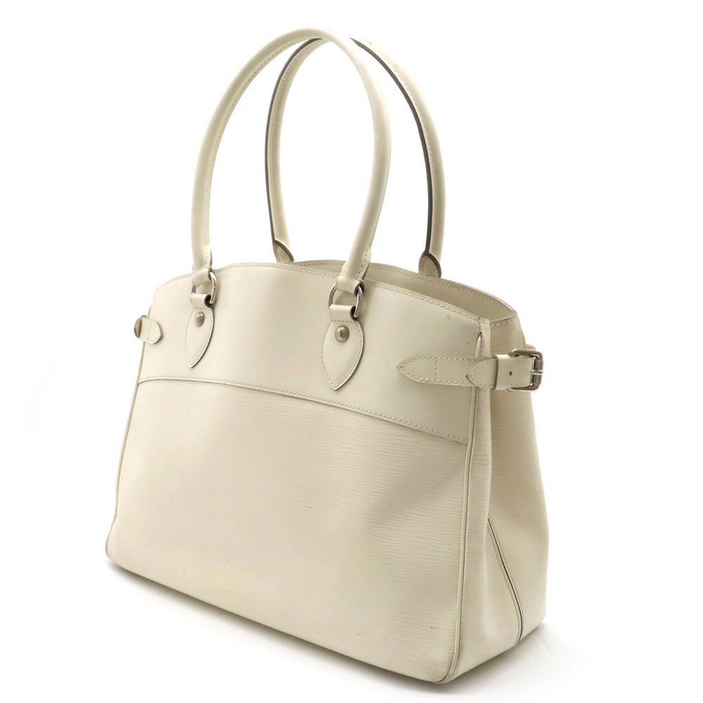 Louis Vuitton Leather Passy Shoulder Ivory Tote Epi Ivory Bag White White